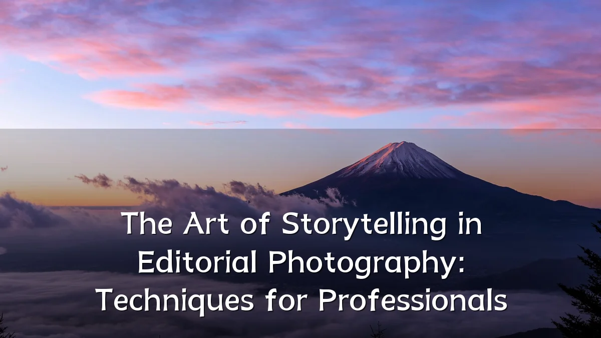 The Art of Storytelling in Editorial Photography: Techniques for Professionals